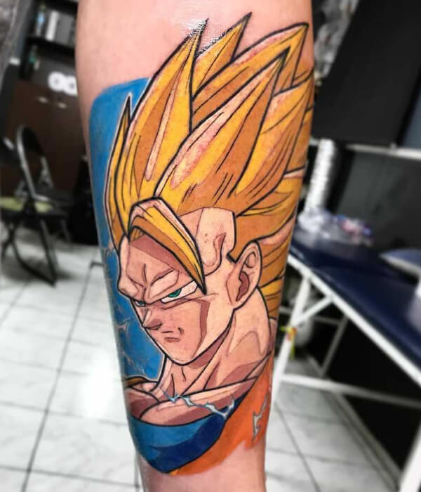 Instant Transmission Stance Goku Tattoo