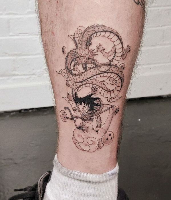 Kid Goku Tattoo With Dragon Balls