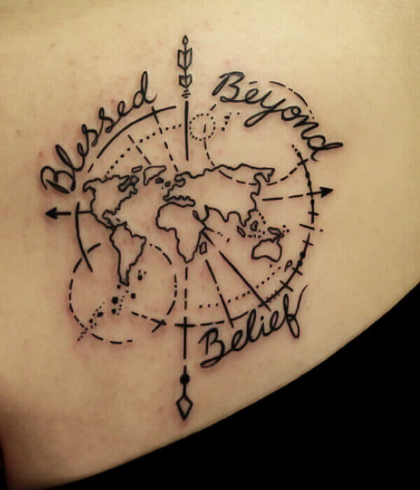 Landmarks Globe Tattoo