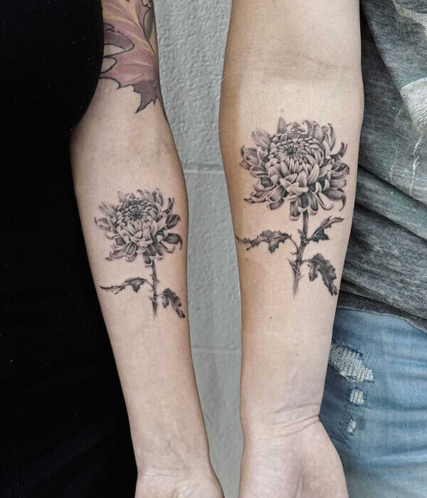 Matching Birth Flower Tattoos
