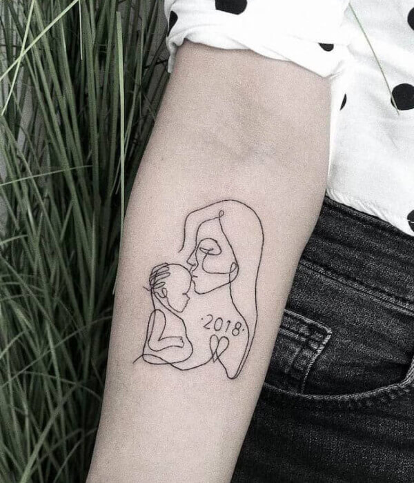 Mother and Child Artwork Tattoo