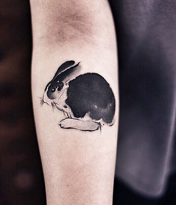 Motivational Bunny Rabbit Tattoo Design