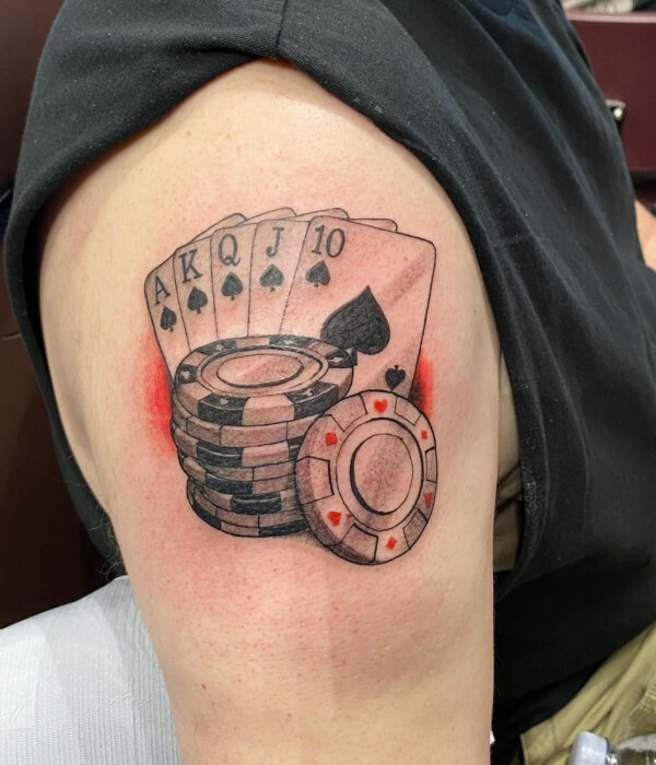 Poker Chips Tattoo - Casino Tattoo Designs