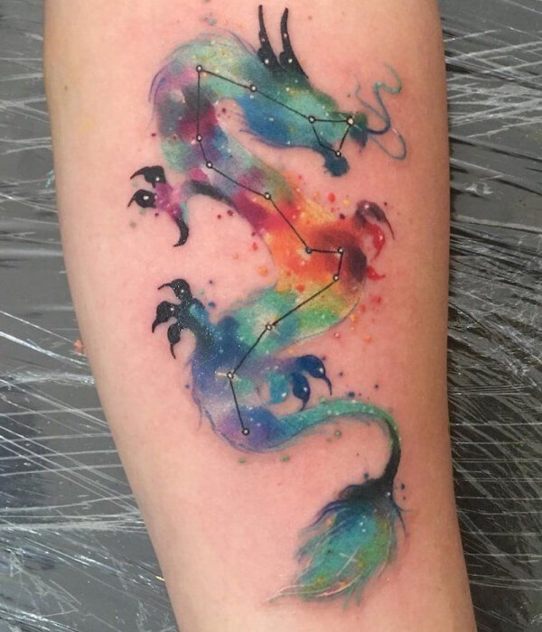 Rainbow Dragon Tattoo