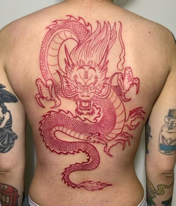 Red Dragon Tattoo for men