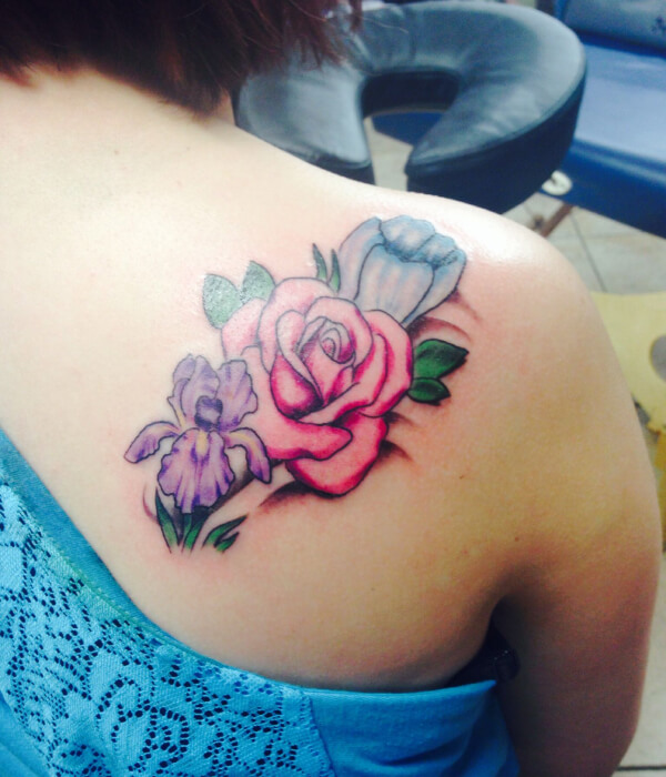 Rose and Iris Tattoo