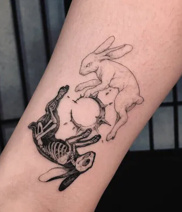 Surreal Dream Rabbit Tattoo Ideas