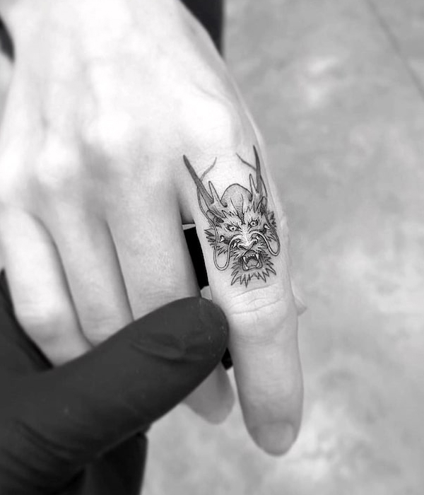 Tiny Dragon on Finger