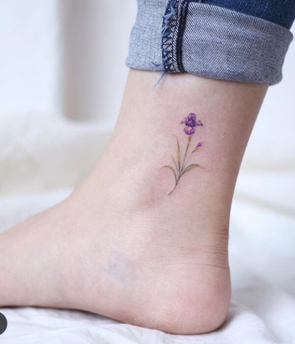 Tiny Iris Tattoo Design