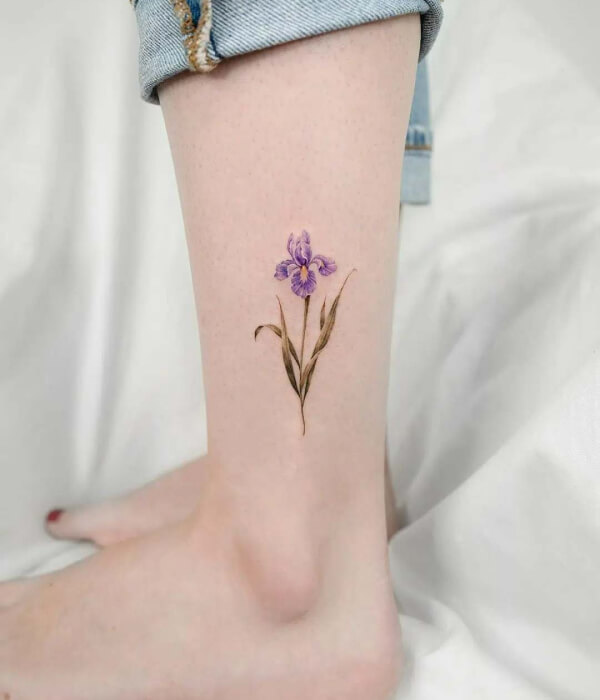 Typographic Iris Tattoo