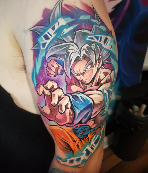 Ultra Instinct Transformation Goku Tattoo