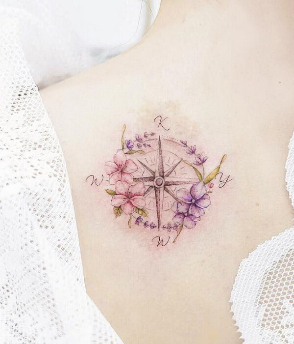 Vintage Compass Tattoo