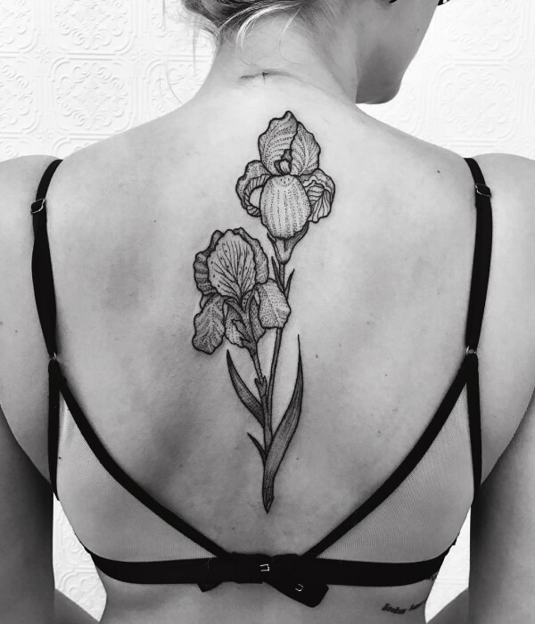 White Iris Tattoo Design