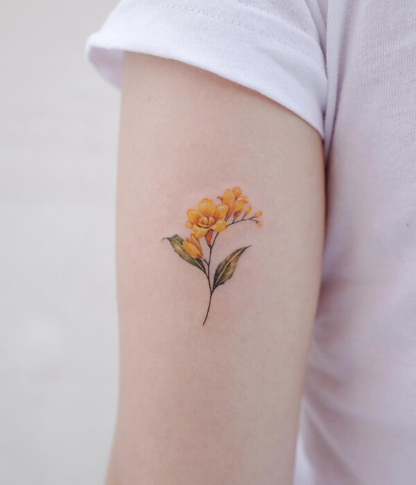 Yellow Iris Tattoo