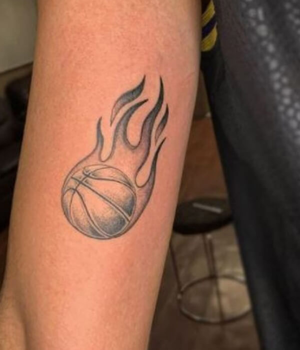 Basketball and Flames