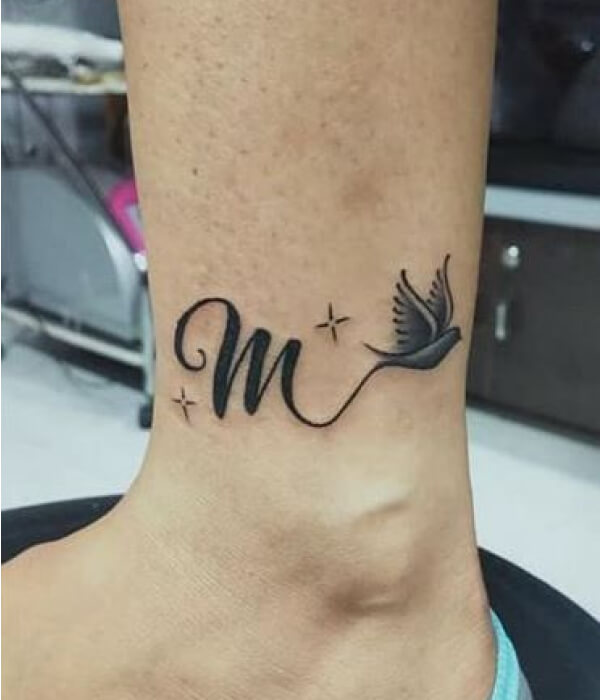 Classic Letter M Tattoo