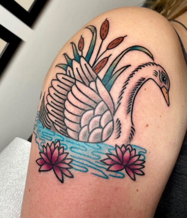 Classic Swan Tattoo