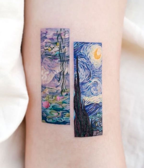 Claude Monet And Vincent Van Goghs Tatto