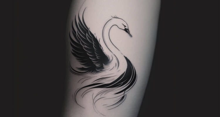 Beautiful Swan Tattoo