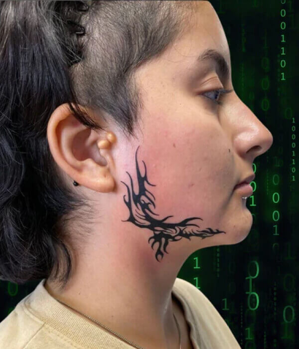 Cyber Sigilism Face Tattoo