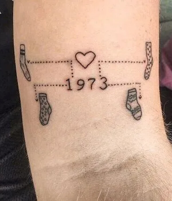 Dots And Numbers Tattoo