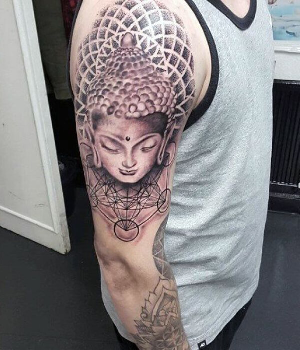 Dotwork Buddha Tattoo