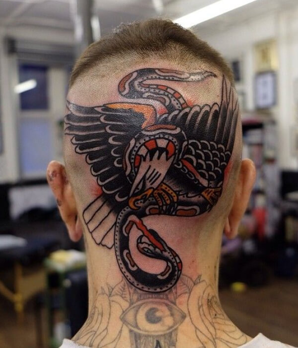 Eagle Hair Tattoo