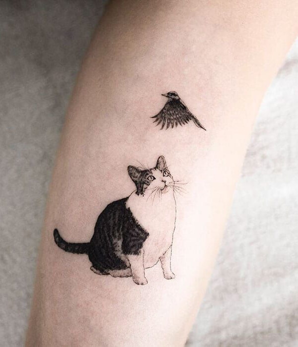 Korean Cat Tattoo