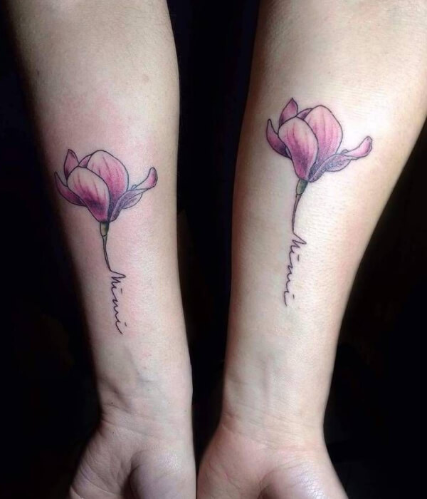 Magnolia Pair Tattoo