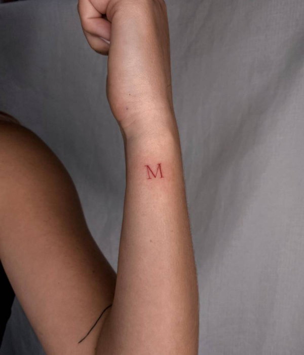 Minimalistic Letter M Tattoo