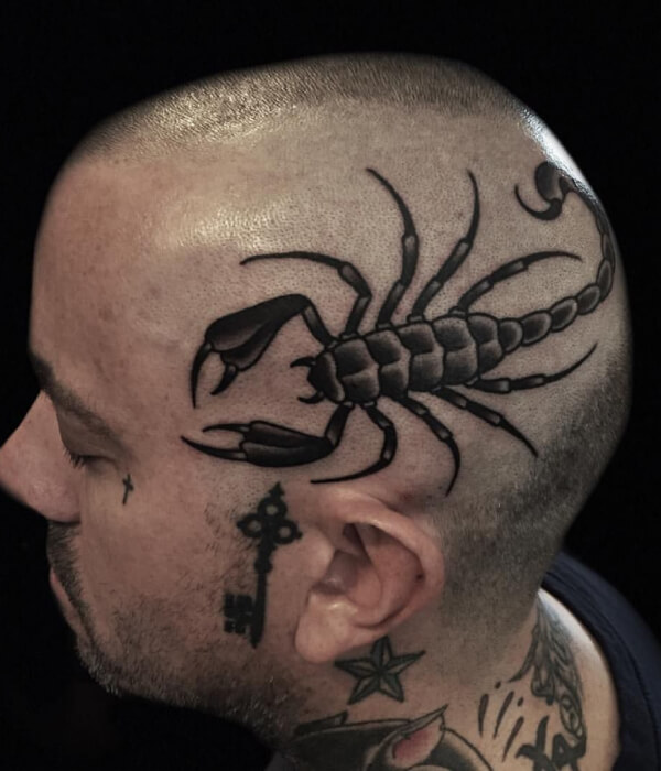 Scorpio Head Tattoo