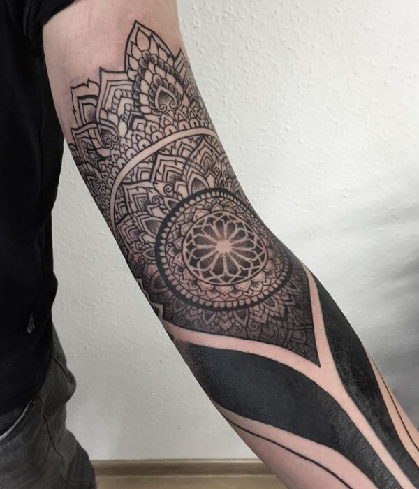 Spiritual Dotwork Tattoo On Arm