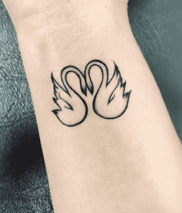 Swan Couple Tattoo