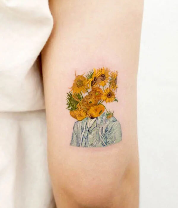 Vincent Van Gogh Sunflowers Tattoo