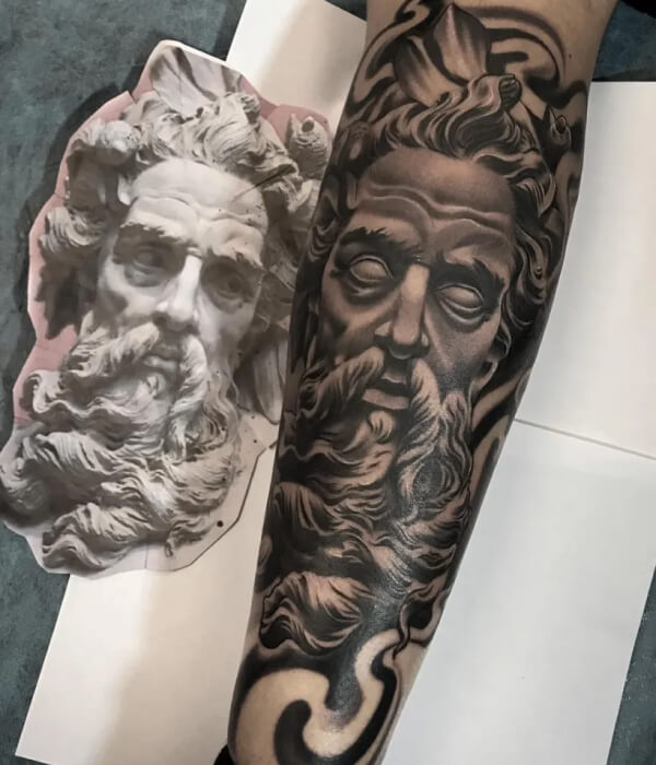 Zeus Tattoo on hand