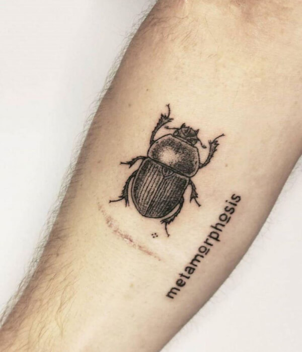 Alluring Beetle Tattoo