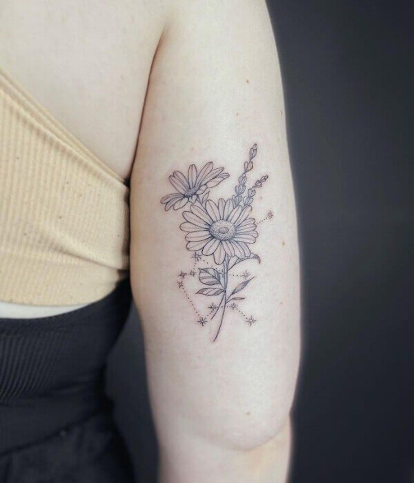 April (Daisy): birth flower tattoo ideas for females
