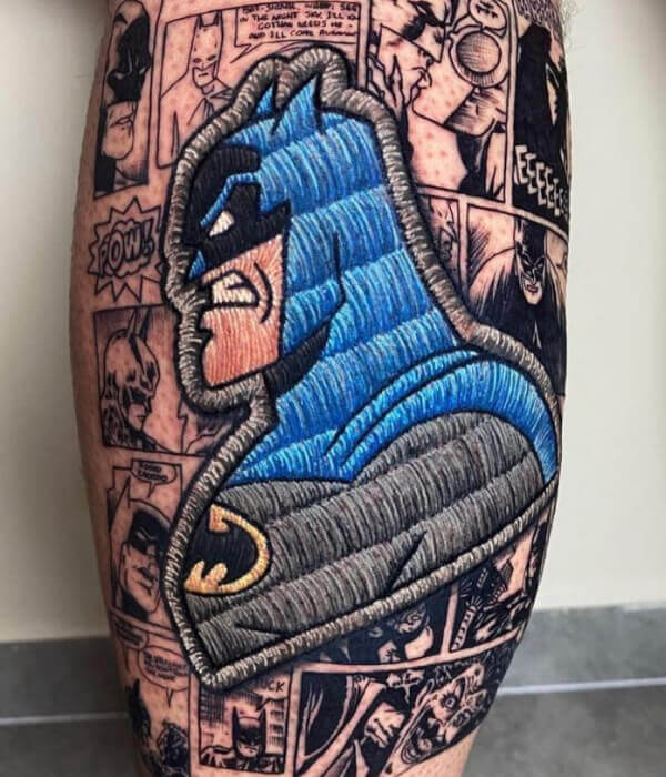 Batman-themed Embroidery Tattoo