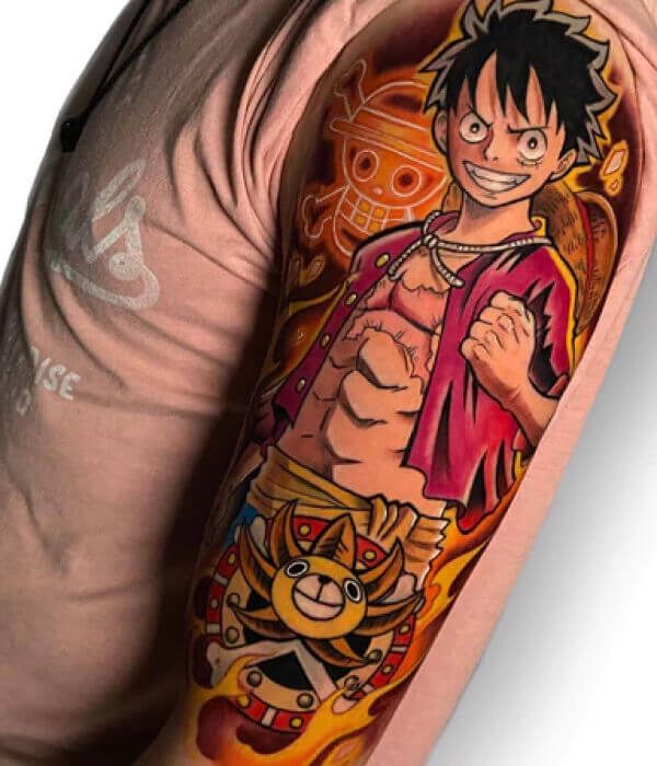 Colorful Anime Tattoo