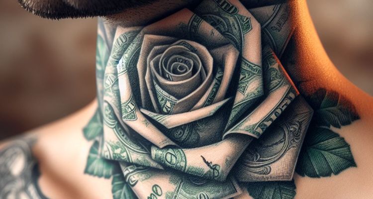 Money Rose Tattoo Ideas
