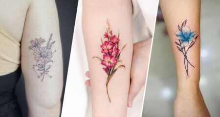Pretty Birth Flower Tattoos For Women in 2024