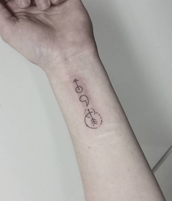 Encouraging Semicolon Tattoo: Aesthetic Tattoo For Girls