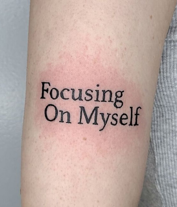 Focusing on yourself