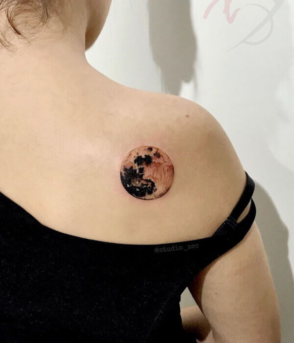 Full Moon Tattoo for girl