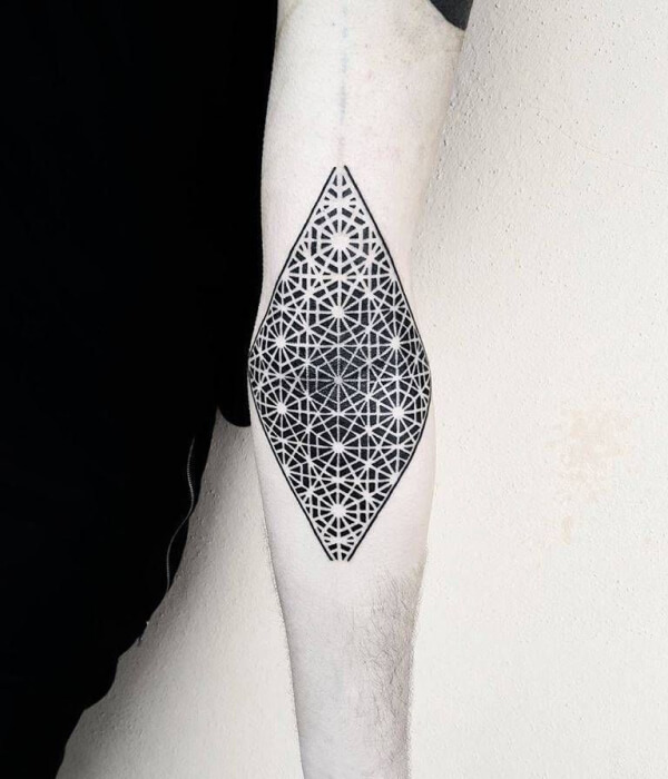 Geometric Negative Space Tattoo