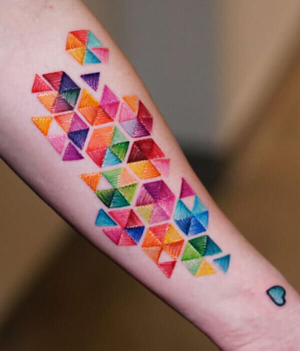 Geometric Pattern Embroidery Tattoo