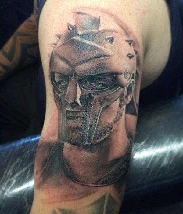 Gladiator Mask Tattoo