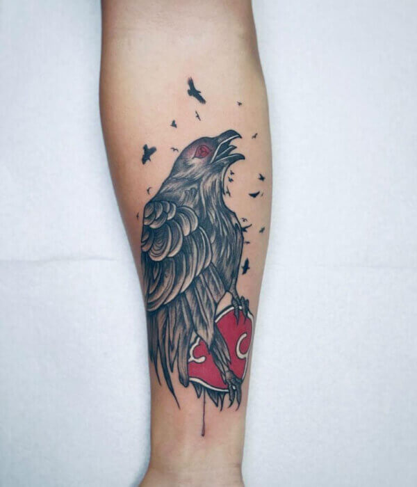 Itachis Commune with Crows Tattoo