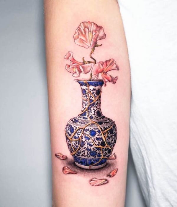 Kintsugi Ceramic Pot Tattoo