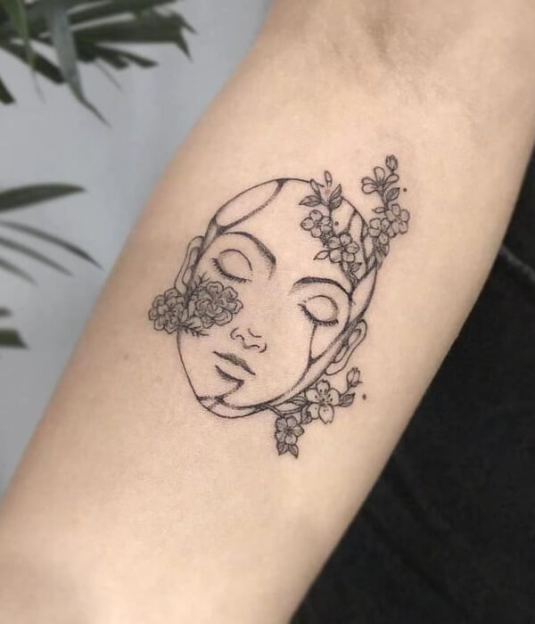 Kintsugi Face Mask Tattoo